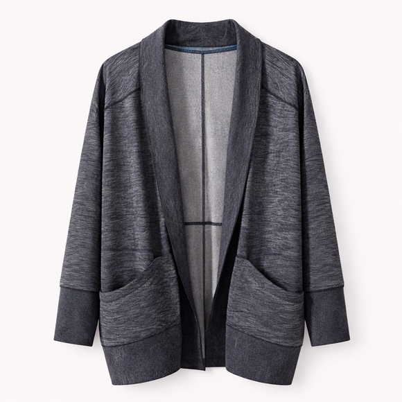 Eddie Bauer Sweaters - Eddie Bauer Heather Gray Open Cardigan